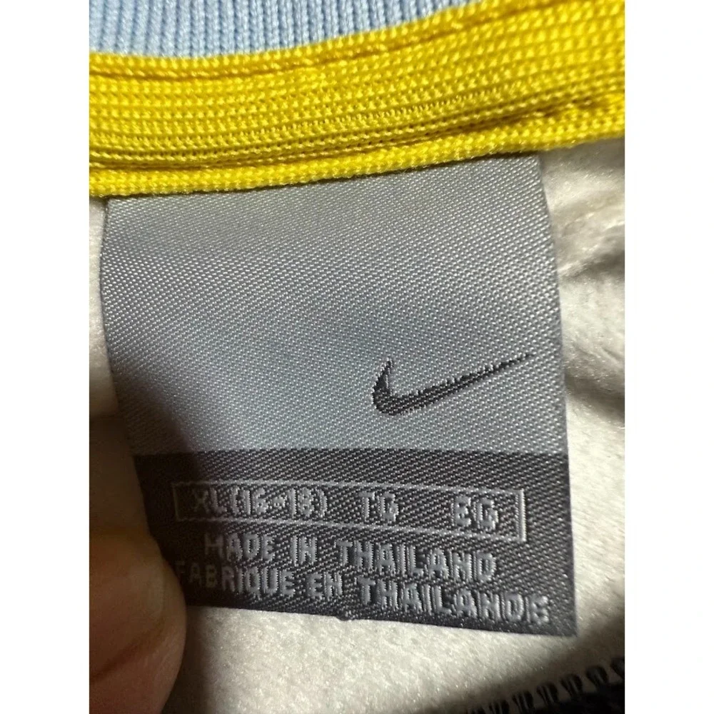 Vintage Nike Sweater Boys XL Blue Striped Full Zip Long‎ Sleeve.